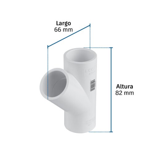 43844 - Yee sencilla de PVC 3/4', FOSET