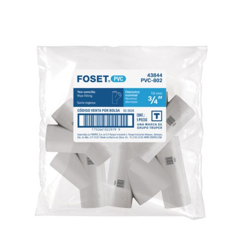 43844 - Yee sencilla de PVC 3/4', FOSET