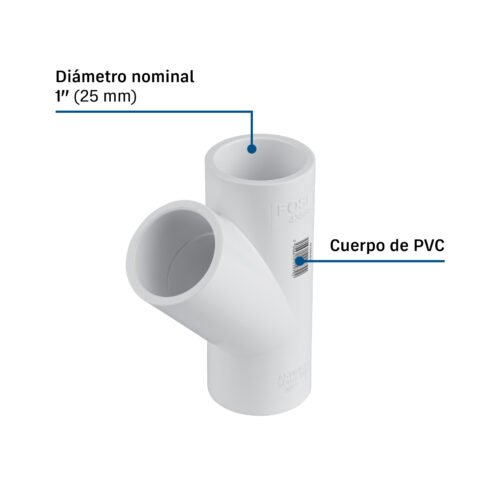 43845 - Yee sencilla de PVC 1', FOSET