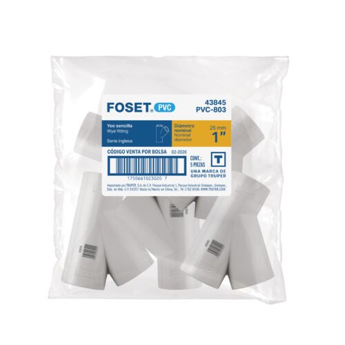 43845 - Yee sencilla de PVC 1', FOSET