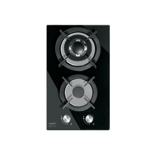 46249 - Parrilla gas empotrar 30 cm, 2 quemadores, vidrio, RIVIERA